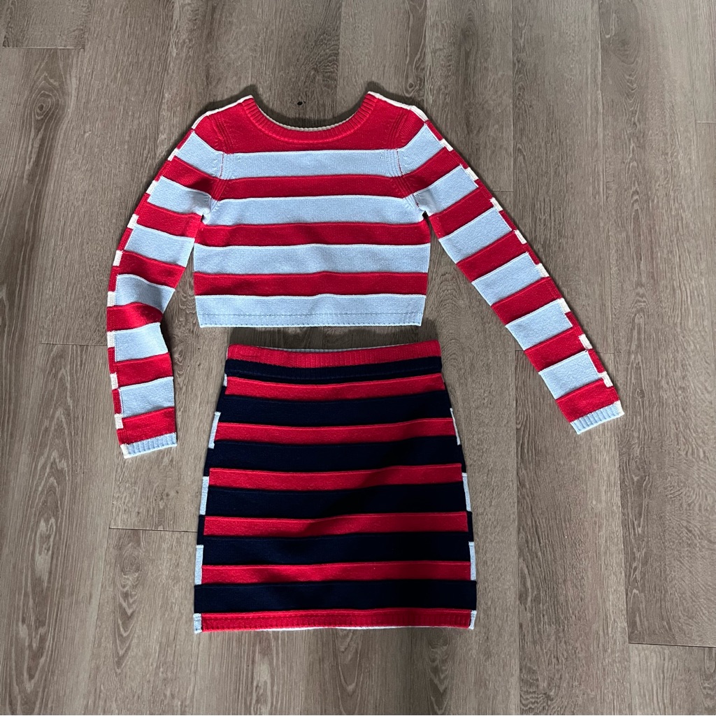 Solid & Striped Cashmere Set